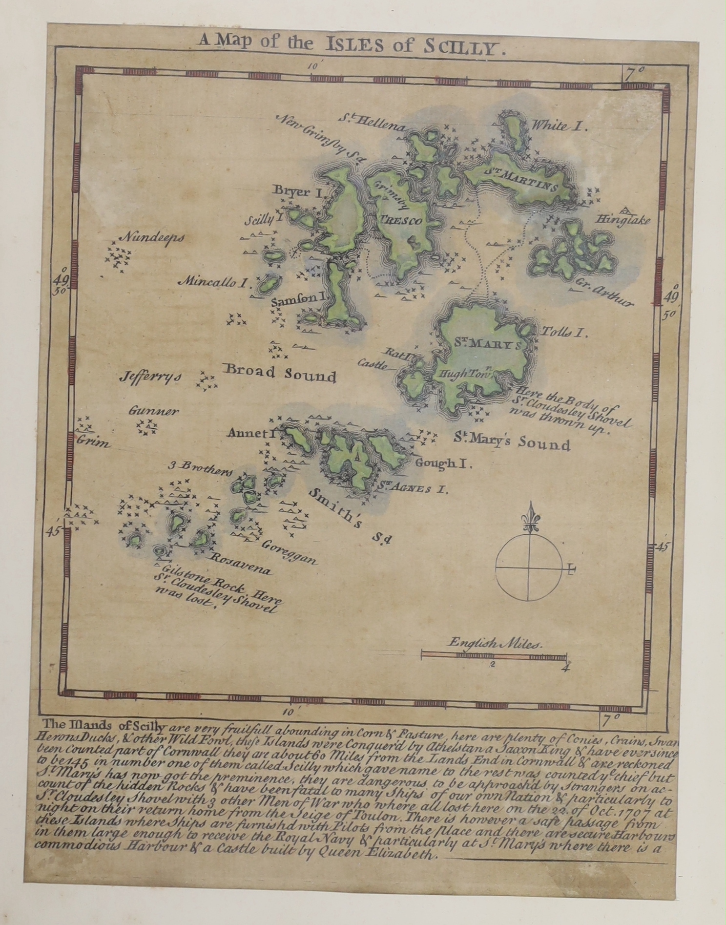 Three 18th/19th century maps including Worthing, Little Hampton and Great Bognor and The Isles of Sicily, largest 19 x 12cm